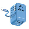 Momax 1-World+ 70W GaN 3-Port with Built-in USB-C Cable + AC Travel Adaptor (2Y) UA18
