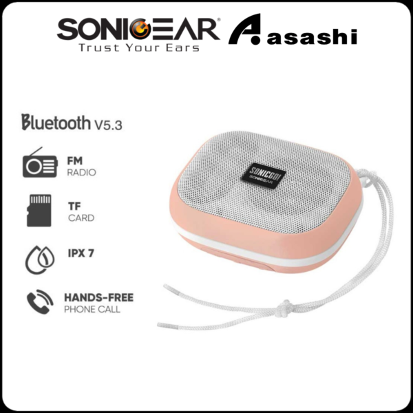 SonicGear Bluetooth 5.3 | TWS | IPX 7 Waterproof Portable Speaker with Phone Answering | 101 Aqua
