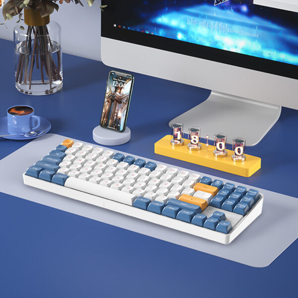 DarkFlash GD87 Dual Mode Wireless 2.4G & USB Hot Swap Mechanical Keyboard (K Yellow Switch)