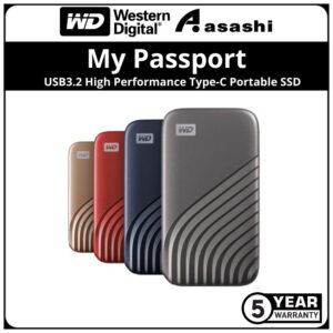 Western Digital WD My Passport v2 500GB / 1TB / 2TB USB3.2 High Performance Type-C Portable SSD