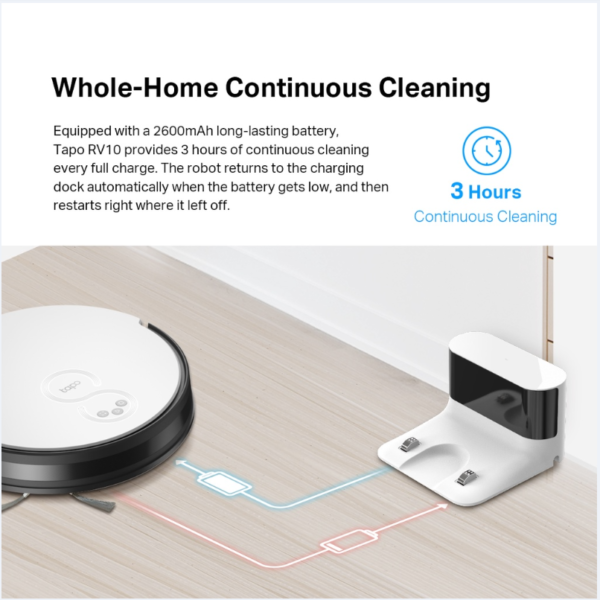 acb3ca64ebc766c9f57565262016fd36-1.png TP-Link Tapo RV10 Smart Robot Vacuum Cleaner & Wet/Dry 2 in 1 Mopping Sweeping And Strong Power Suction