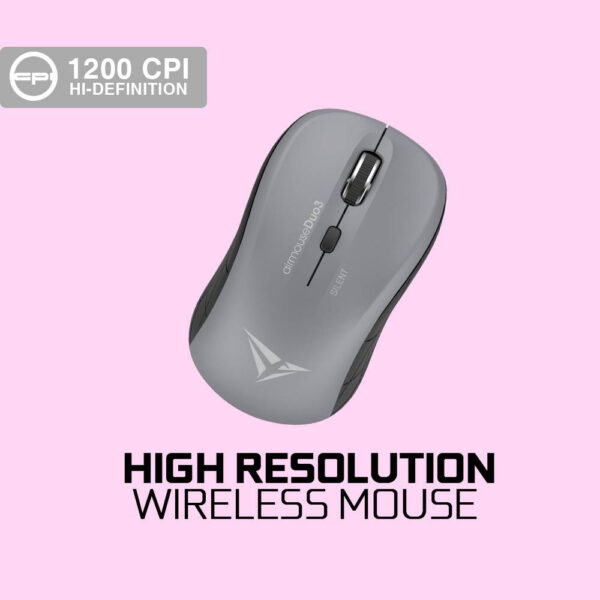 Alcatroz AirMouse Duo 3 Wireless + 2.4G Bluetooth Silent Mouse with Battery (1 yrs Limited Hardware Warranty)