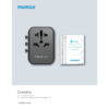 Momax 1-World PD35W 5 ports + AC Travel Adapter - Black / White (2Y) UA9