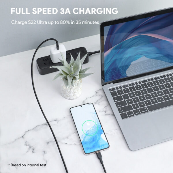 Aukey CB-NCC1 / CB-NCC2 Circlet 60W Nylon braided USB-C to USB-C cable