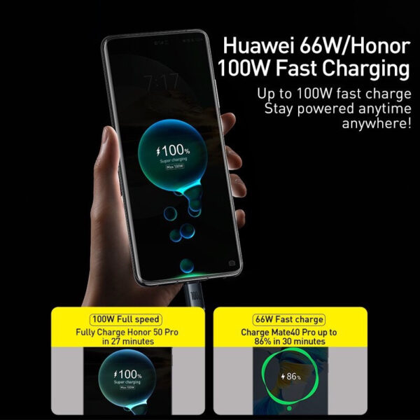 Baseus Crystal Shine Series Fast Charging Data Cable 100W 1.2m Type-C to Type-C