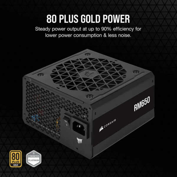 Corsair RM650 Power Supply - 80+ Gold, Fully Modular, 7 Years Warranty (CP-9020280-UK)