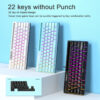 AULA F3061 61Keys Wired RGB Gaming Keyboard Membrane Keyboard USB Interface to Connect Computer/Notebook Mobile Phone Gr