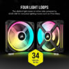 Corsair iCUE LINK QX120 RGB 3-in-1 120mm PWM Fan w/ iCUE LINK Hub