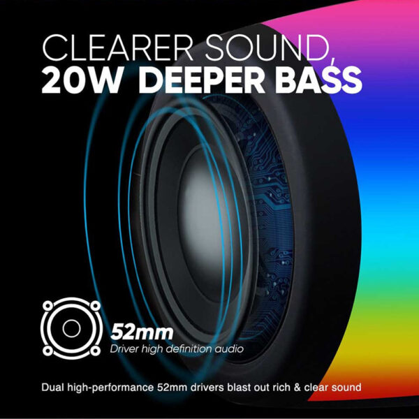 SonicGear SonicGo 6 Portable Speaker Built In Mic with Dynamic Light Effect