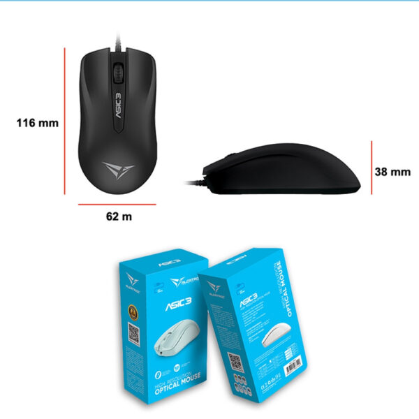 baa5c88bfda2decaf95180c7884bbe4b.jpeg Alcatroz Asic 3 Wired USB Mouse 1600 CPI | Ergonomic Design with High Resolution Optical Mouse