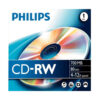 Philips 12x CD-RW / CDRW / CD RW Slim Case - 1pcs (PH-OP-CDRW/1) - 80min x 700mb