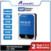 Western Digital WD 1TB / 2TB / 3TB / 4TB / 6TB 3.5" Caviar Blue 5400RPM / 7200RPM,32MB / 64MB SATA HDD WD5000AZLX