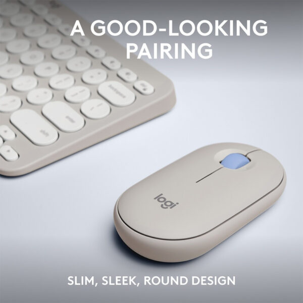 Logitech Pebble 2 Combo , Wireless Keyboard and Mouse, Quiet and Portable, Customizable, Logi Bolt, Bluetooth