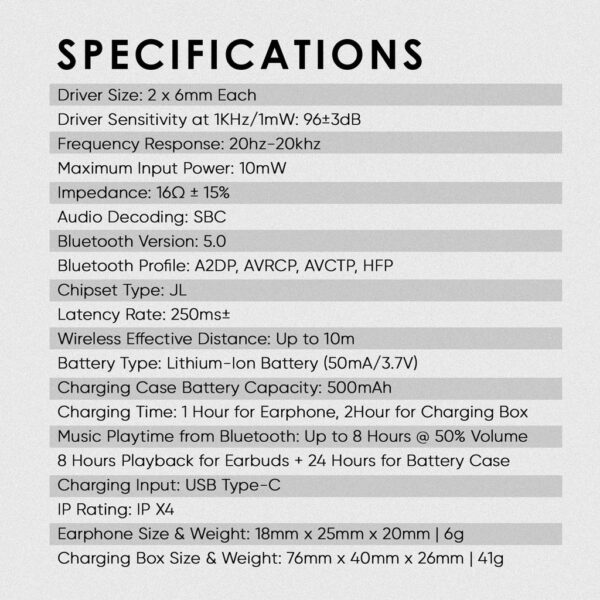 SonicGear Earpump TWS 7 HyperBass Wireless Stereo Earbud | 32 Hours Playtime | Dual Driver |