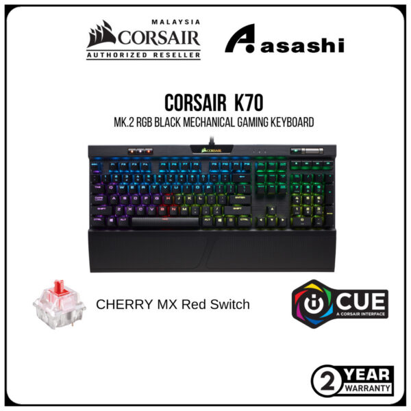 Corsair K70 RGB PRO Mechanical Gaming Keyboard with PBT DOUBLE SHOT PRO Keycaps CHERRY MX Red MX Blue MX Brown MX Speed