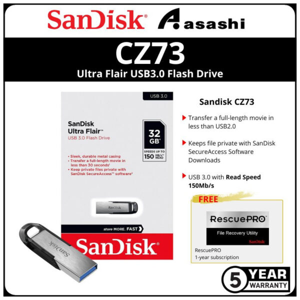 Sandisk CZ73 Ultra Flair Usb3.0 Flash Drive