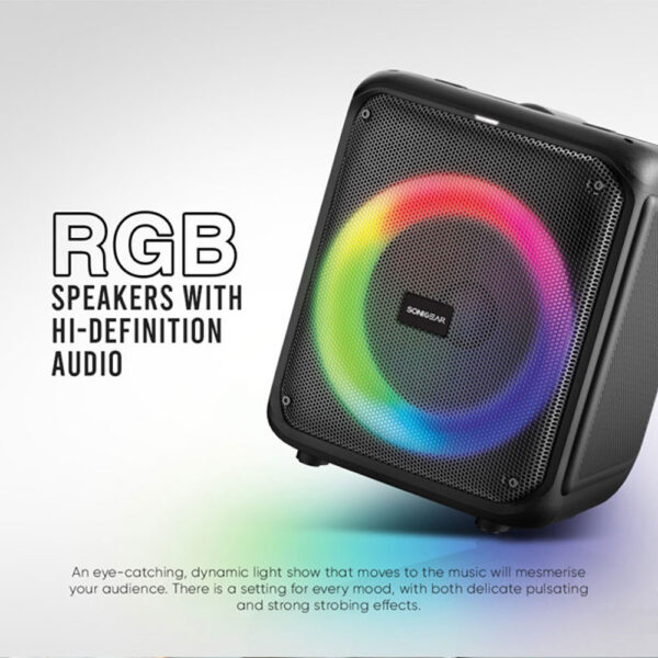 SonicGear Audiox PRO 600HD Portable Bluetooth Speaker with Phone Docking | Free Wireless Mic