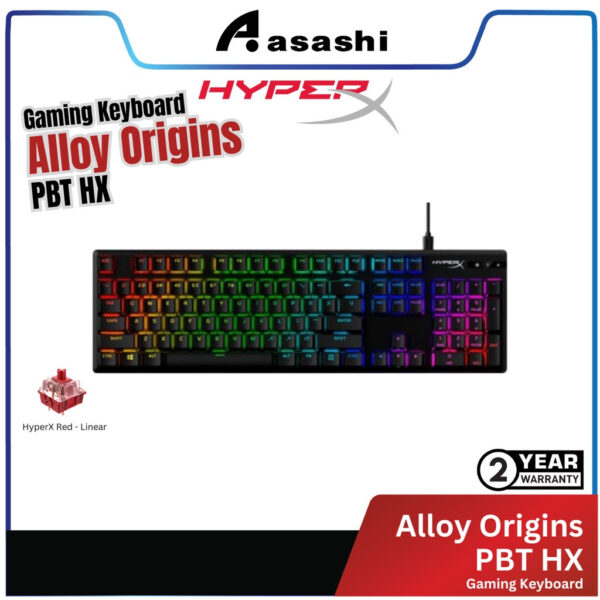HyperX Alloy Origins PBT HX Gaming Keyboard-US ( Red - Linear / Aqua - Tactile / Blue - Clicky )