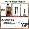 Vinnfier FlipGear Tango XT2000 WMU 500W Bluetooth Speaker HI-FI Audio Karaoke PartyBox Speaker with 2 Wireless Mic Audio