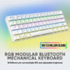 Armaggeddon MBA-61R Black / White Bluetooth + Wireless (61 Keys) Blue Switch Mechanical Keyboard