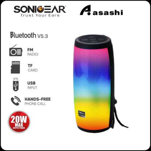 SonicGear SonicGo 6 Portable Speaker Built In Mic with Dynamic Light Effect