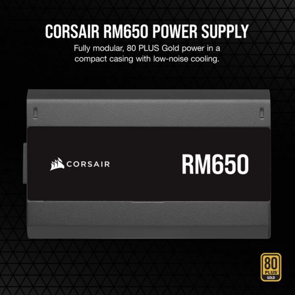Corsair RM650 Power Supply - 80+ Gold, Fully Modular, 7 Years Warranty (CP-9020280-UK)