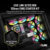 Corsair iCUE LINK QX120 RGB 3-in-1 120mm PWM Fan w/ iCUE LINK Hub