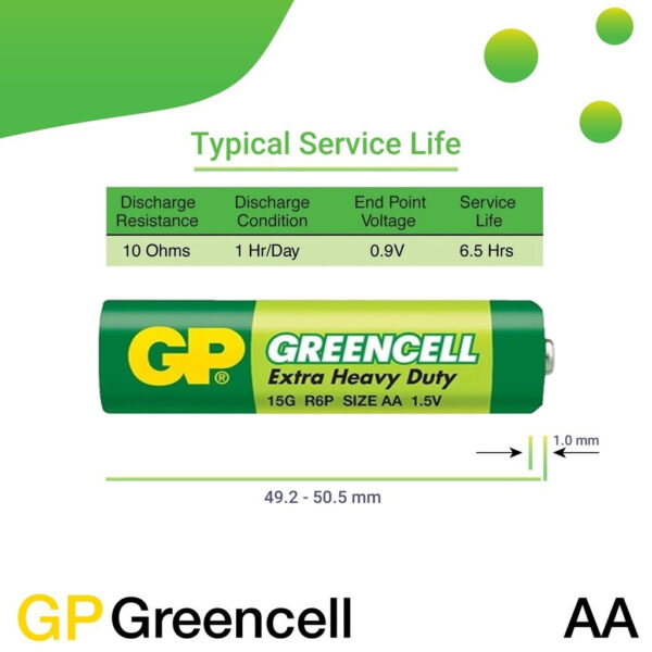 GP GREENCELL Extra Heavy Duty AA / AAA/ C / D / 9V BATTERY GP BATTERY