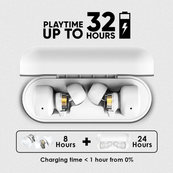 SonicGear Earpump TWS 7 HyperBass Wireless Stereo Earbud | 32 Hours Playtime | Dual Driver |