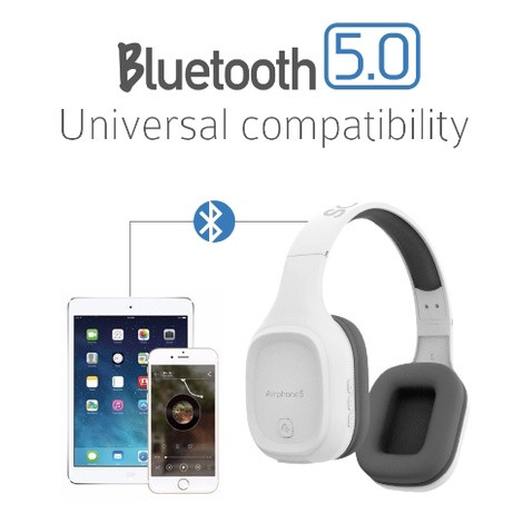 SonicGear Airphone 5 Bluetooth 5.0 Headphone | High Clarity | Strong Bass | Built-In Microphone