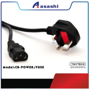 Tinytech 3 Prong 2 pin 3 pin hole Power Cord Cable with 13A Fuse for Desktop Notebook Laptop Printer UK Plug