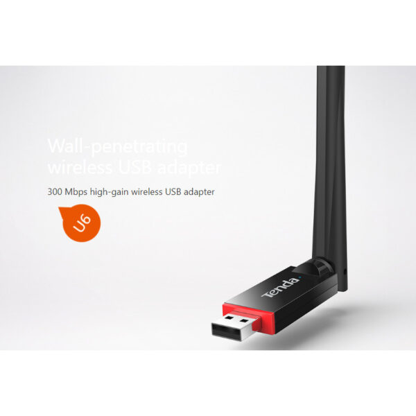 Tenda U6 N300Mbps Wireless USB Adapter