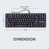 Armaggeddon SMK-9R RGB Falconet Outemu Black Switch / Blue Switch / Red Switch Mechanical Keyboard