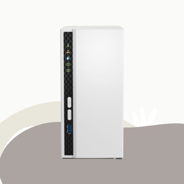 Qnap TS-233 2-Bay NAS System (ARM 4-core Cortex-A55 2.0GHz processor,2GB RAM,3.5" SATA HDDS, 1XUSB3.2,2XUSB2.0,1XGBE LAN