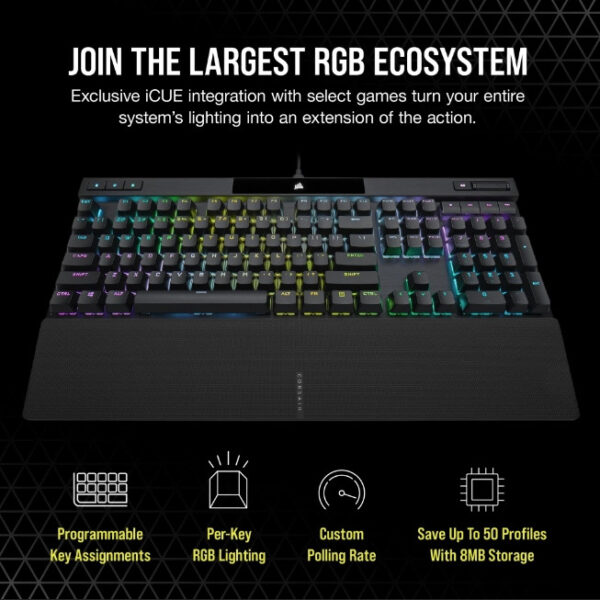 Corsair K70 RGB PRO Mechanical Gaming Keyboard with PBT DOUBLE SHOT PRO Keycaps CHERRY MX Red MX Blue MX Brown MX Speed