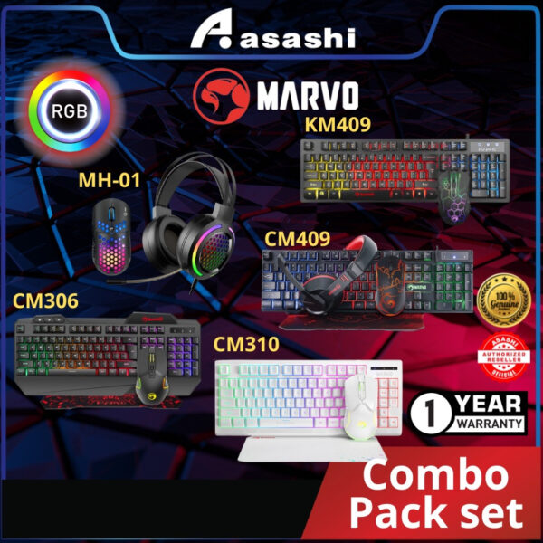 Marvo MK-CM310 | CM310 / CM306 / CM409 / KM409 / MH-01 | MH01 Gaming Combo Pack
