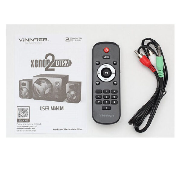Vinnfier Xenon 2 BTRM 2.1 Multimedia System Wireless Bluetooth Gaming Speaker Super Bass Subwoofer Stereo Sound Speaker