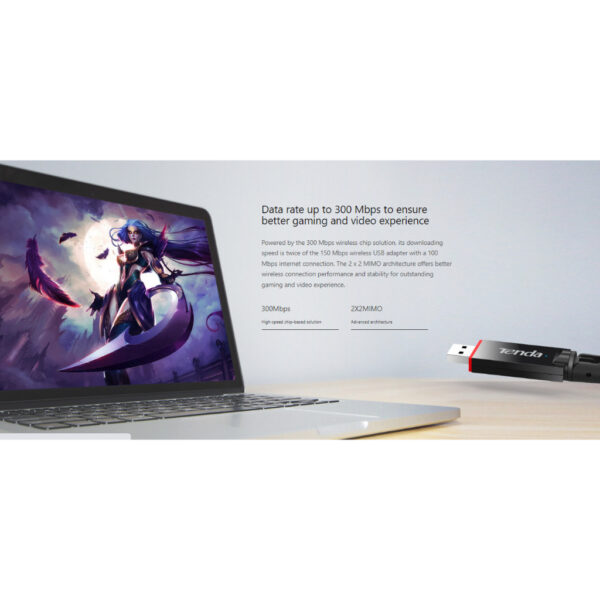 Tenda U6 N300Mbps Wireless USB Adapter