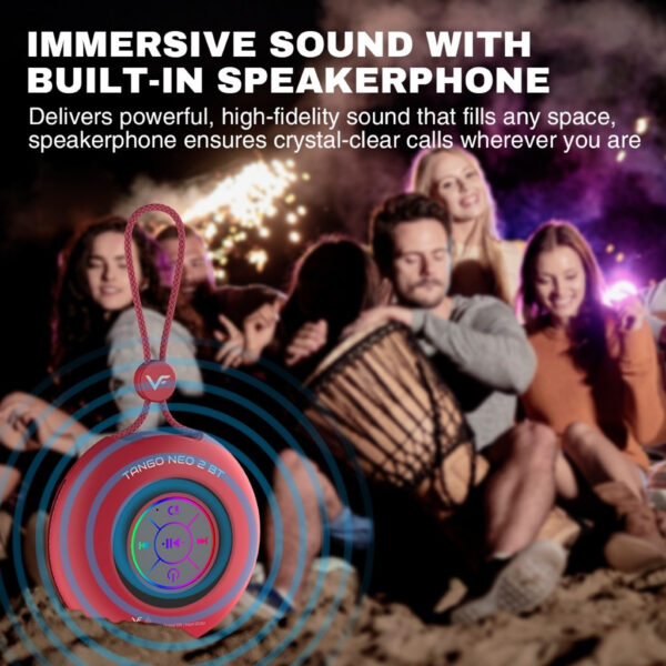 Vinnfier Tango Neo 2 / Tango Neo 2BT Wireless Portable Speaker 10W Output IPX4 Water Resistance Built-in Microphone