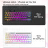 AULA F3061 61Keys Wired RGB Gaming Keyboard Membrane Keyboard USB Interface to Connect Computer/Notebook Mobile Phone Gr