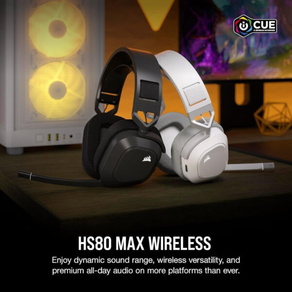 CORSAIR HS80 MAX Wireless Gaming Headset CA-9011295-AP Carbon / CA-9011296-AP White