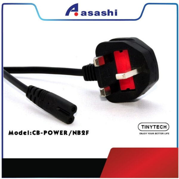 Tinytech 3 Prong 2 pin 3 pin hole Power Cord Cable with 13A Fuse for Desktop Notebook Laptop Printer UK Plug