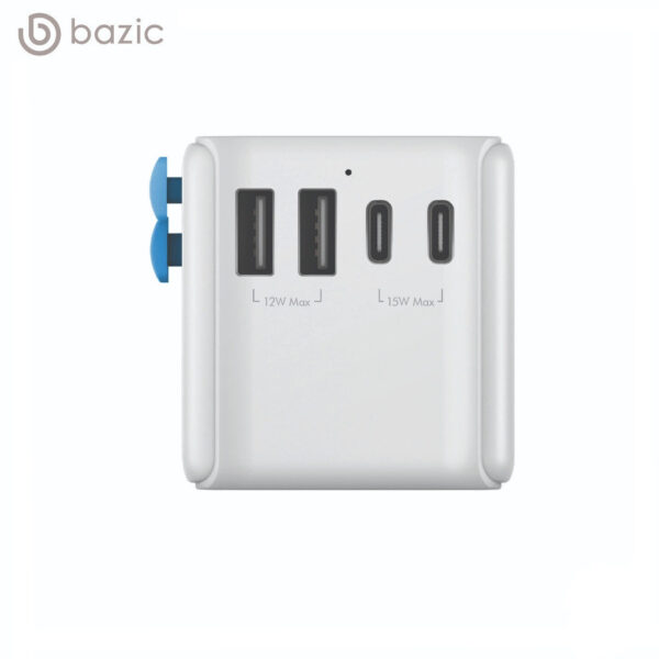 ENERGEA Bazic Goport Travel Adapter, 2A3C 28W - WHITE