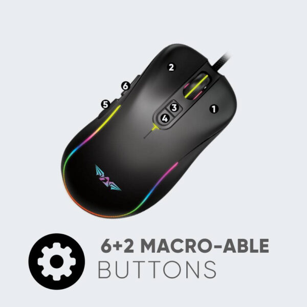 f9458b54715500005ba9a0627b208a41.jpeg Armaggeddon Raven III RGB / RAVEN-III STEALTH RGB / Grumman Raven V RGB Wired Gaming Mouse