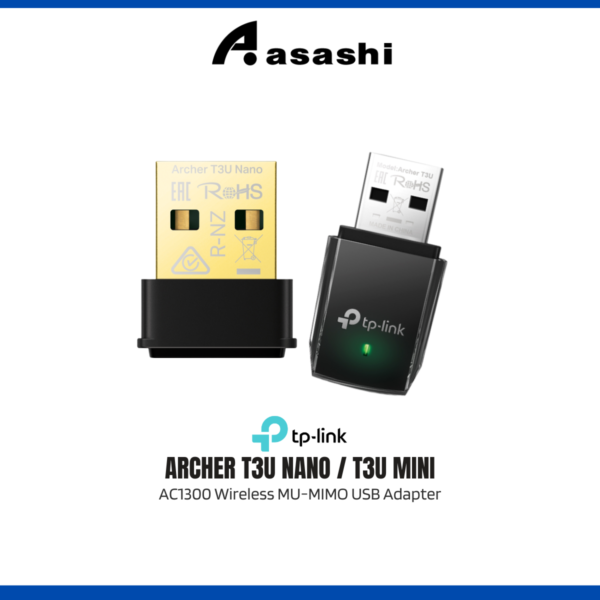 TP-Link Archer T3U Nano / T3U Mini AC1300 Wireless MU-MIMO USB Adapter