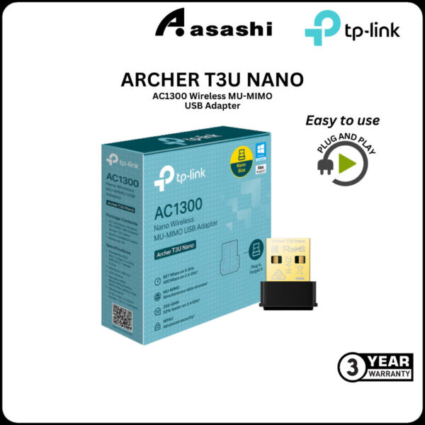 TP-Link Archer T3U Nano / T3U Mini AC1300 Wireless MU-MIMO USB Adapter