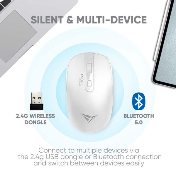 Alcatroz Airmouse Duo 5X / Airmouse Duo 7X Wireless + Bluetooth Silent Mouse