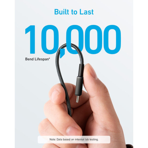 Anker 322 3ft / 6ft USB-C to USB-C Cable (3ft / 6ft Braided) - Black/White