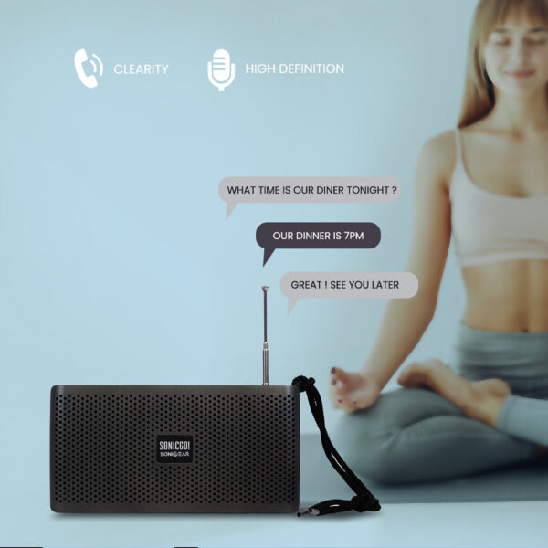 SonicGear SonicGo RDO 30x Bluetooth Portable Speaker with Handsfree | Built In Torch Light