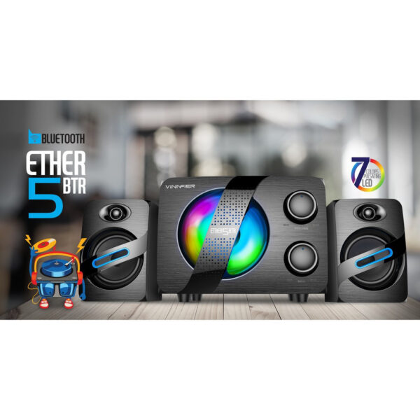 Vinnfier Ether 5 BTR 2.1 Speaker with Built in Bluetooth